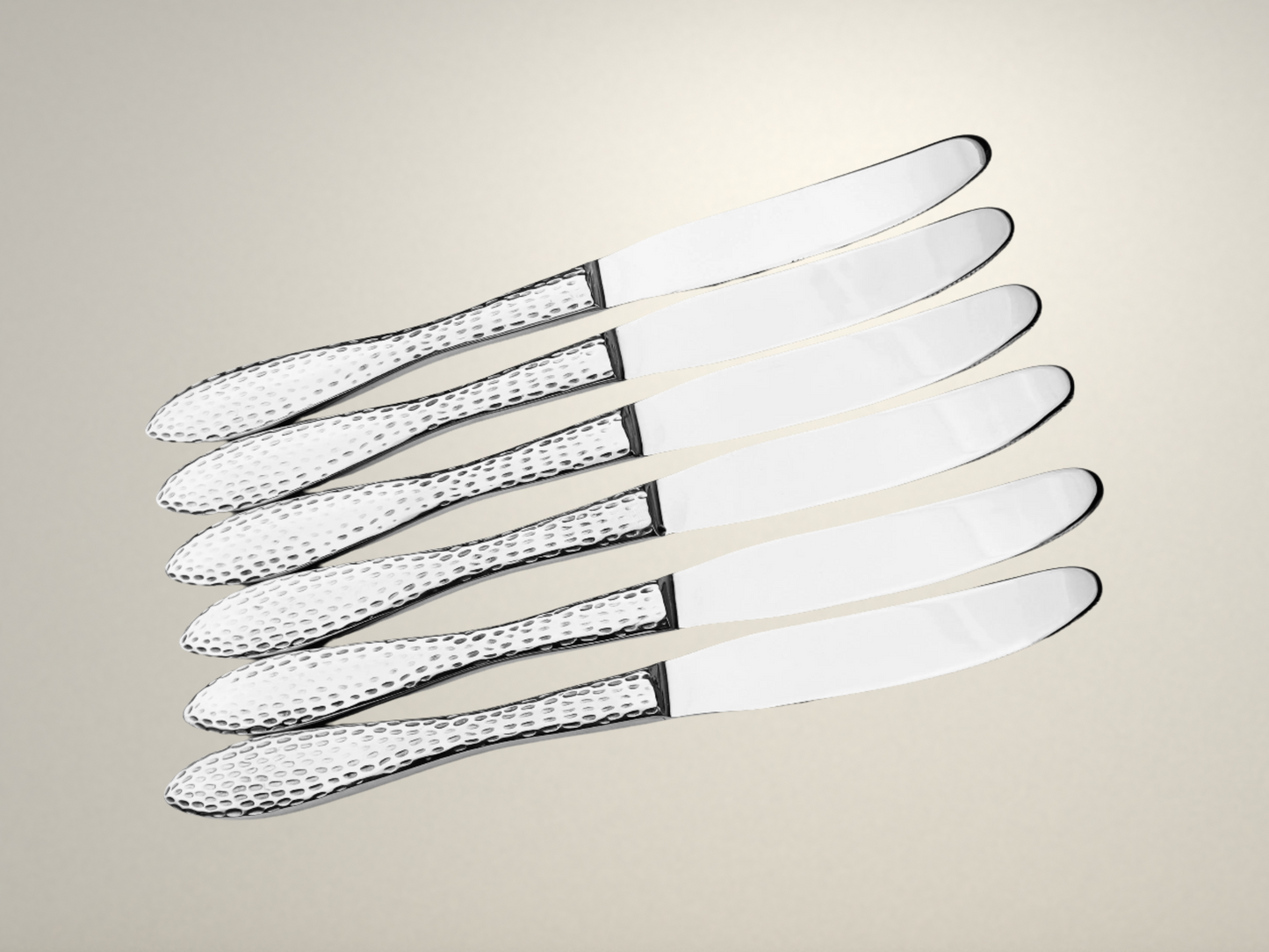 OllaLuxe 11 Gauge Premium Stainless Steel Cutlery Set – 34-Piece Heavy Gauge Hammer Finish