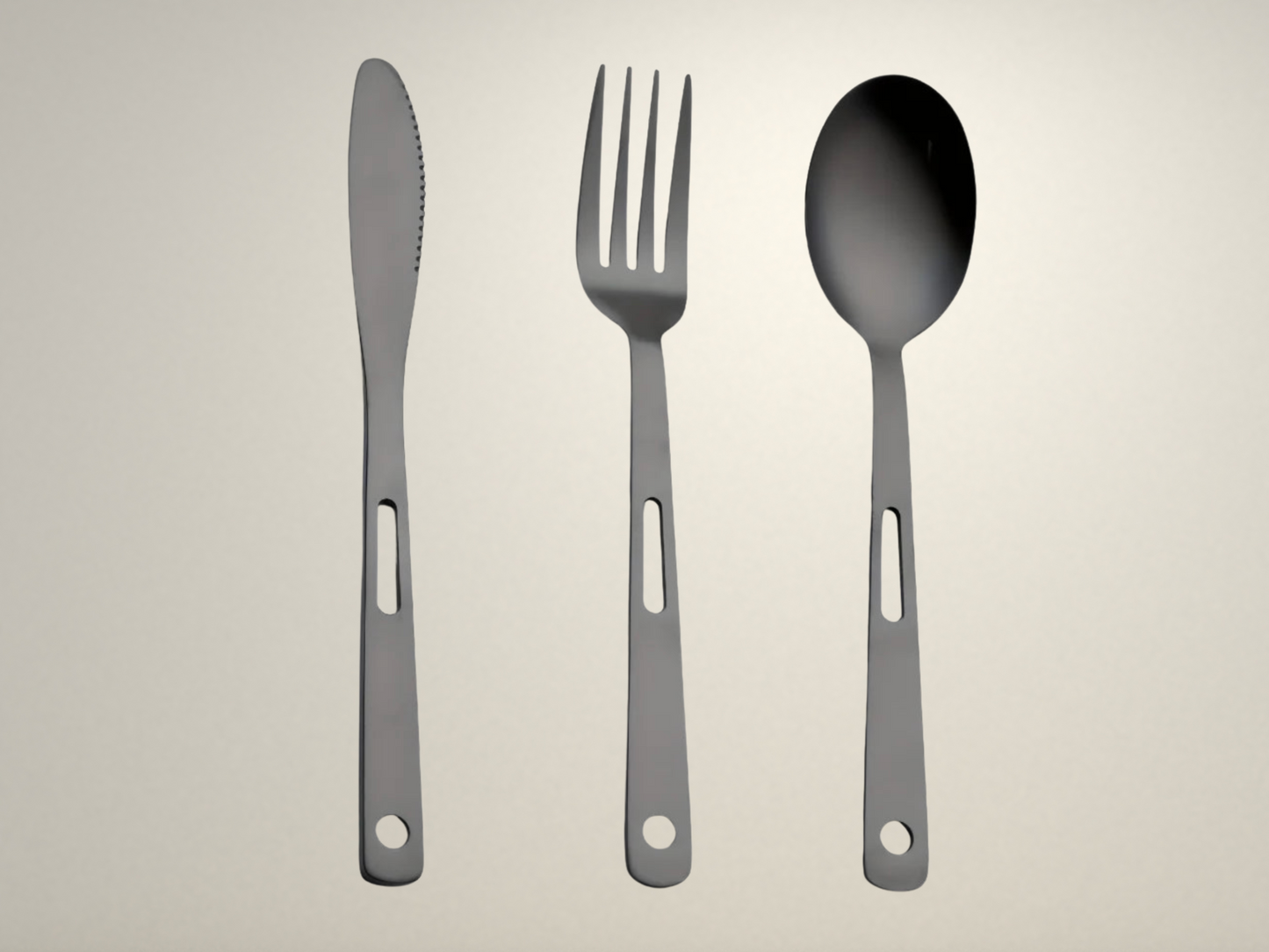 OllaLuxe 6-Piece Premium Travel Cutlery Set – Stainless Steel Utensils with Storage Pouch