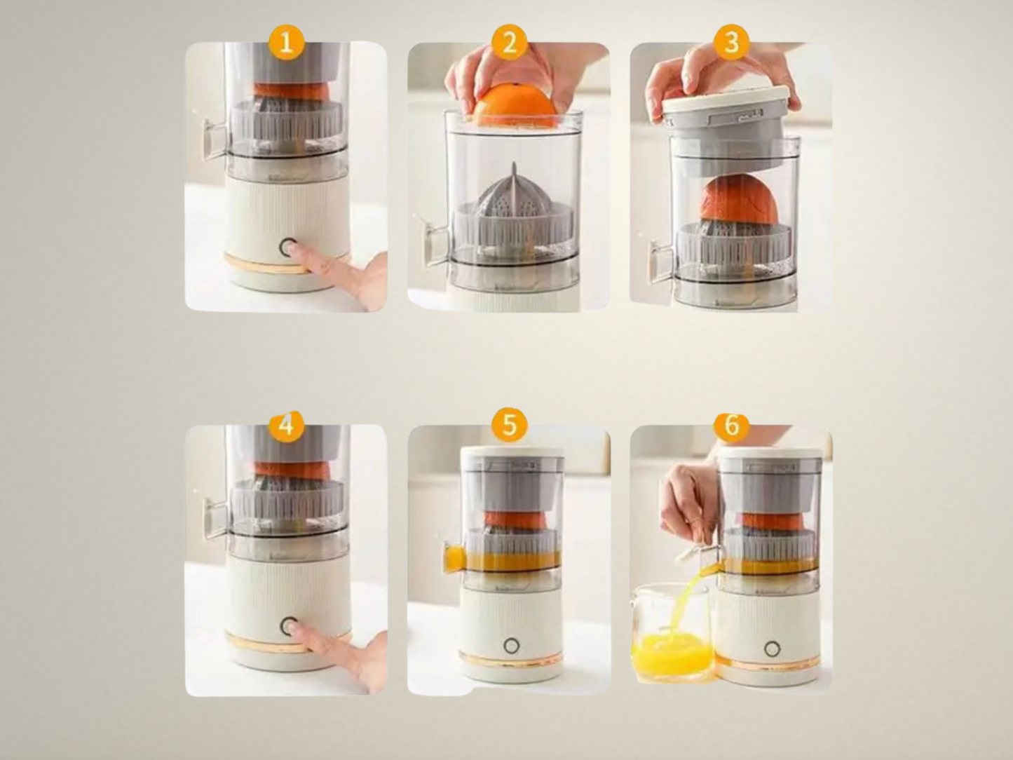 OllaLuxe Fully Automatic Fruit Juicer – Portable Juice Machine with Pomace Separation