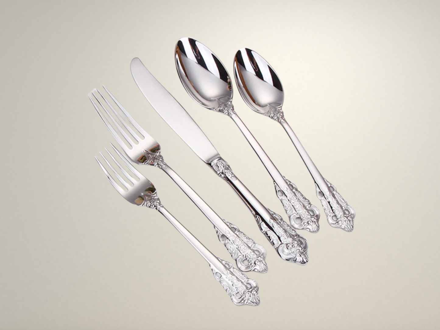 OllaLuxe Gold Plated Cutlery Set – Vintage Luxury Flatware for Elevated Dining