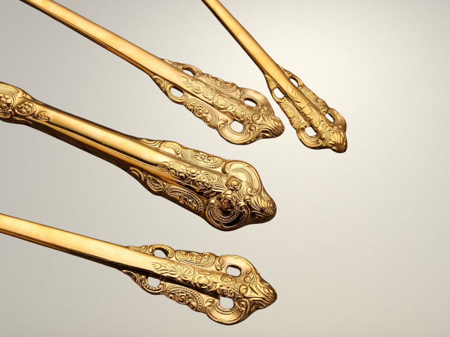 OllaLuxe Gold Plated Cutlery Set – Vintage Luxury Flatware for Elevated Dining