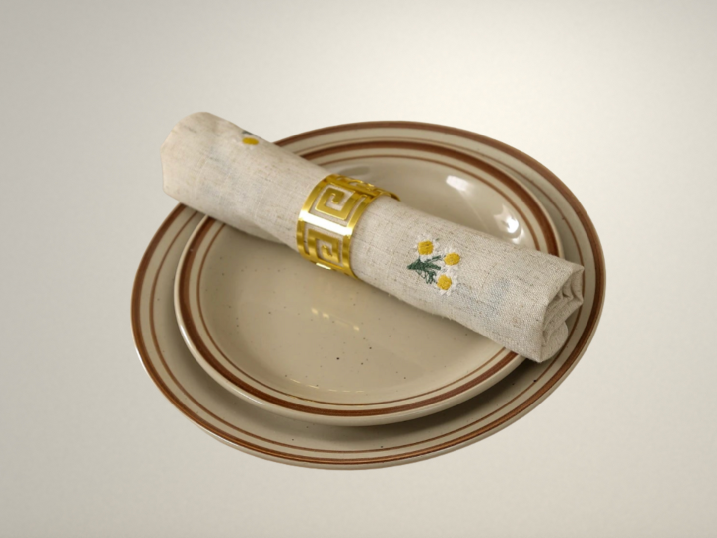 OllaLuxe Linen Wheat Fringe Embroidered Table Runner – Rustic Elegance for Dining & Living Spaces