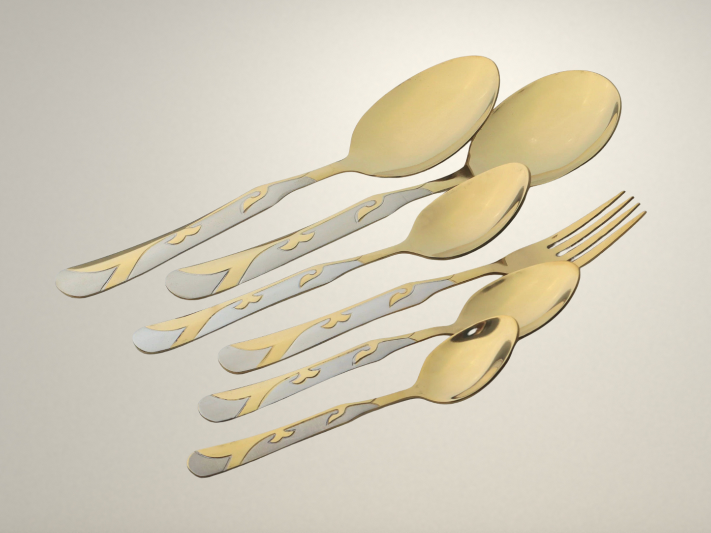 OllaLuxe Stainless Steel PVD Coated 28 Pcs Cutlery Set
