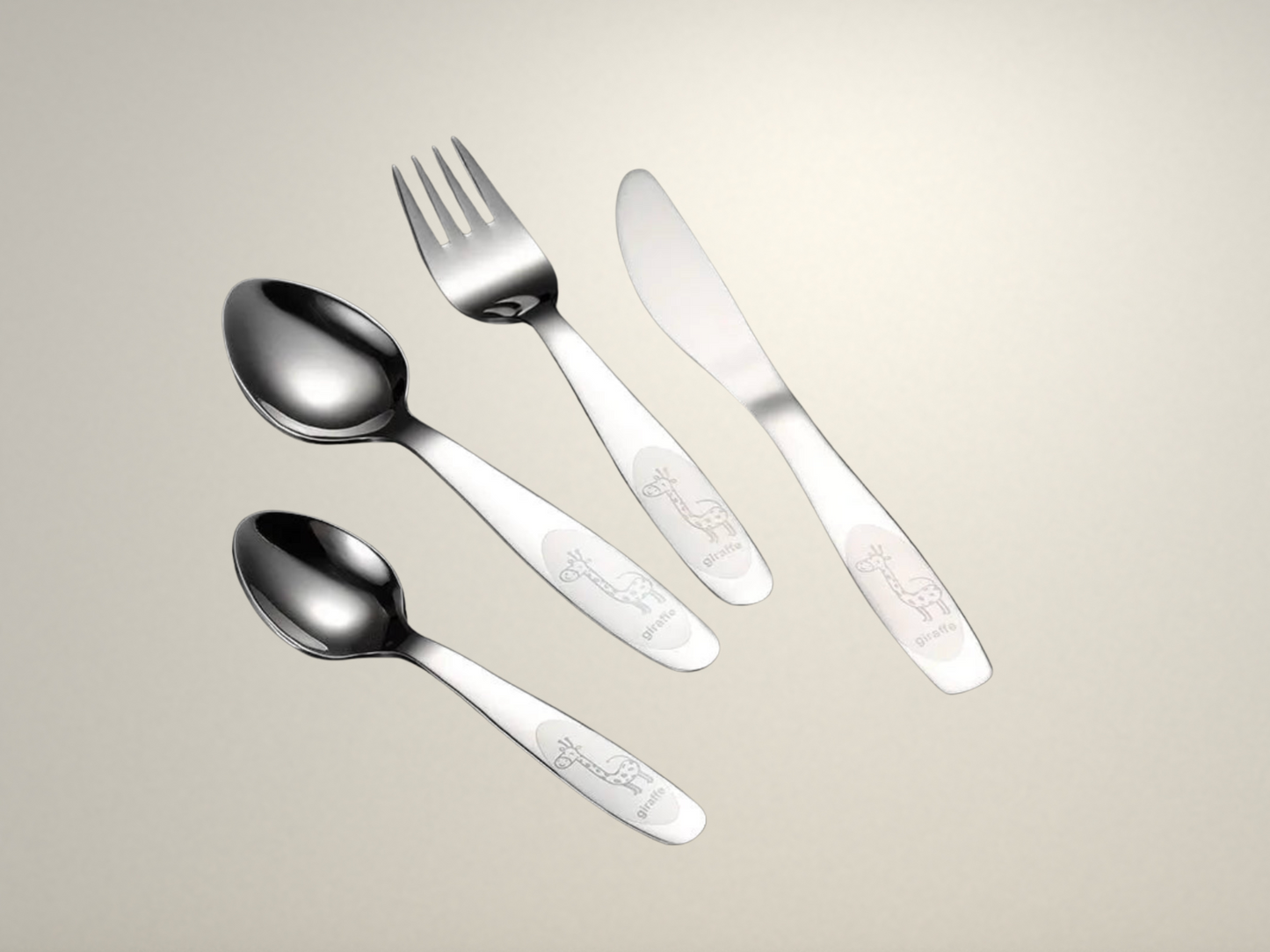 OllaLuxe 316 Stainless Steel Love Heart Children’s Cutlery Set – Spoon, Fork & Knife for Kids