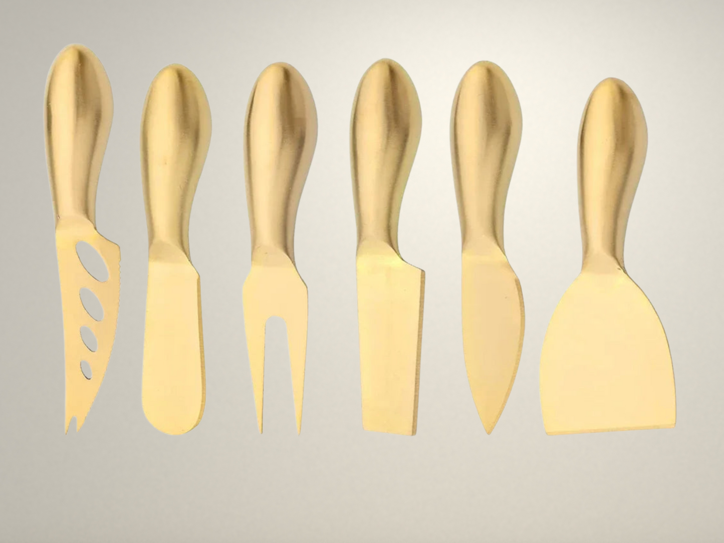 OllaLuxe 6-Piece Stainless Steel Cheese & Butter Cutlery Set – Knives, Grater & Slicers
