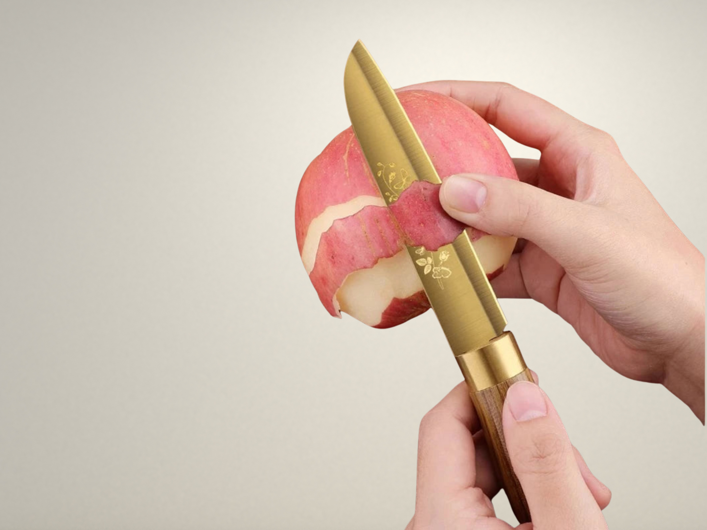 OllaLuxe Deluxe Gold Chef’s Knife – Titanium Plated Stainless Steel Kitchen Essential