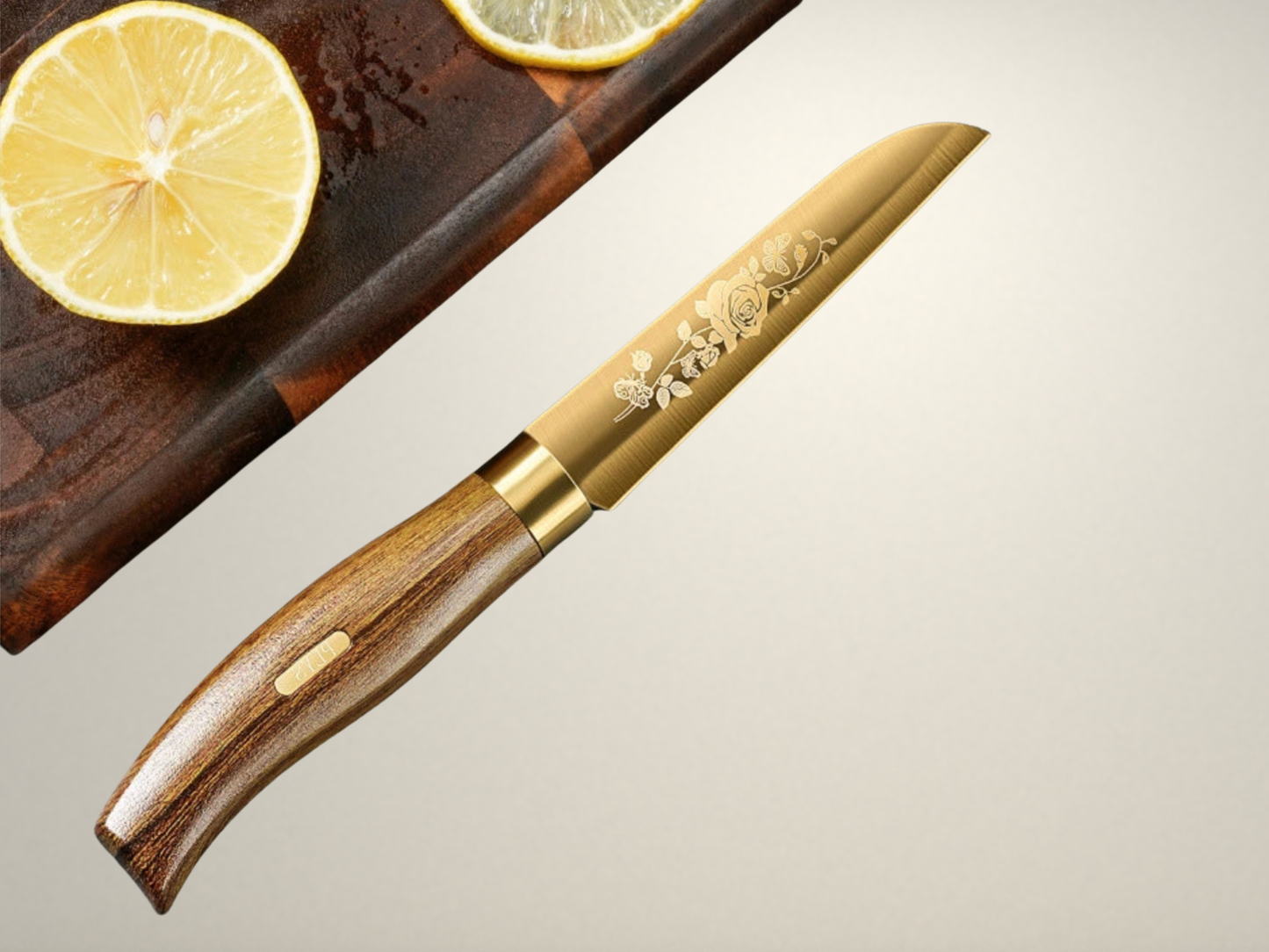 OllaLuxe Deluxe Gold Chef’s Knife – Titanium Plated Stainless Steel Kitchen Essential