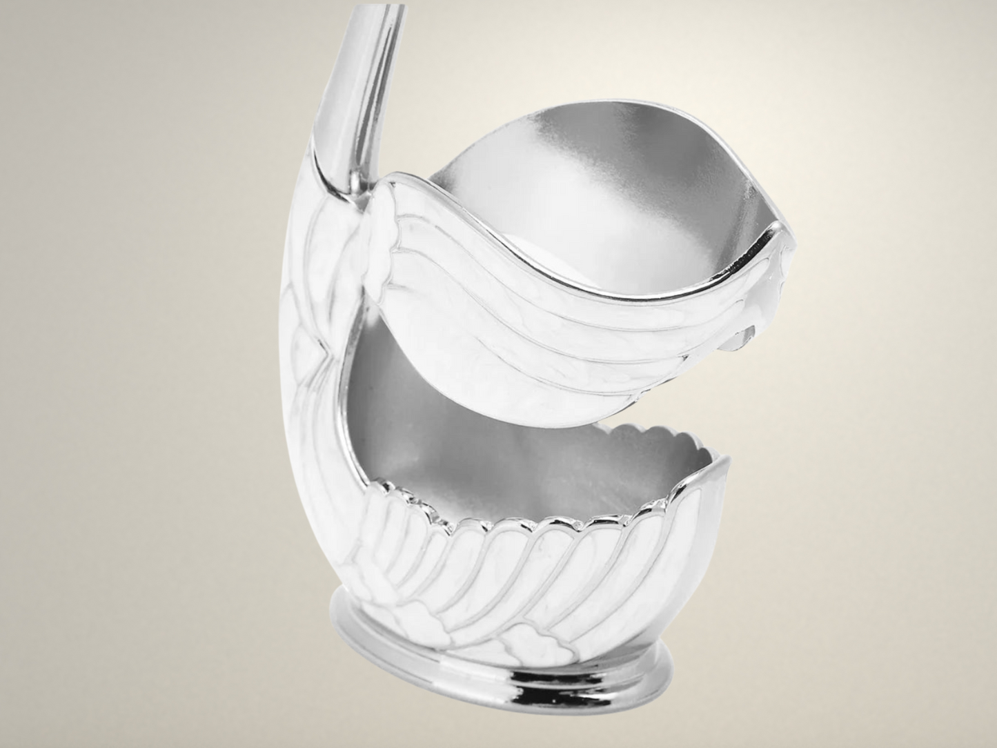 OllaLuxe European Swan Tableware Holder with 6 Coffee Spoons - Elegant Flatware Stand