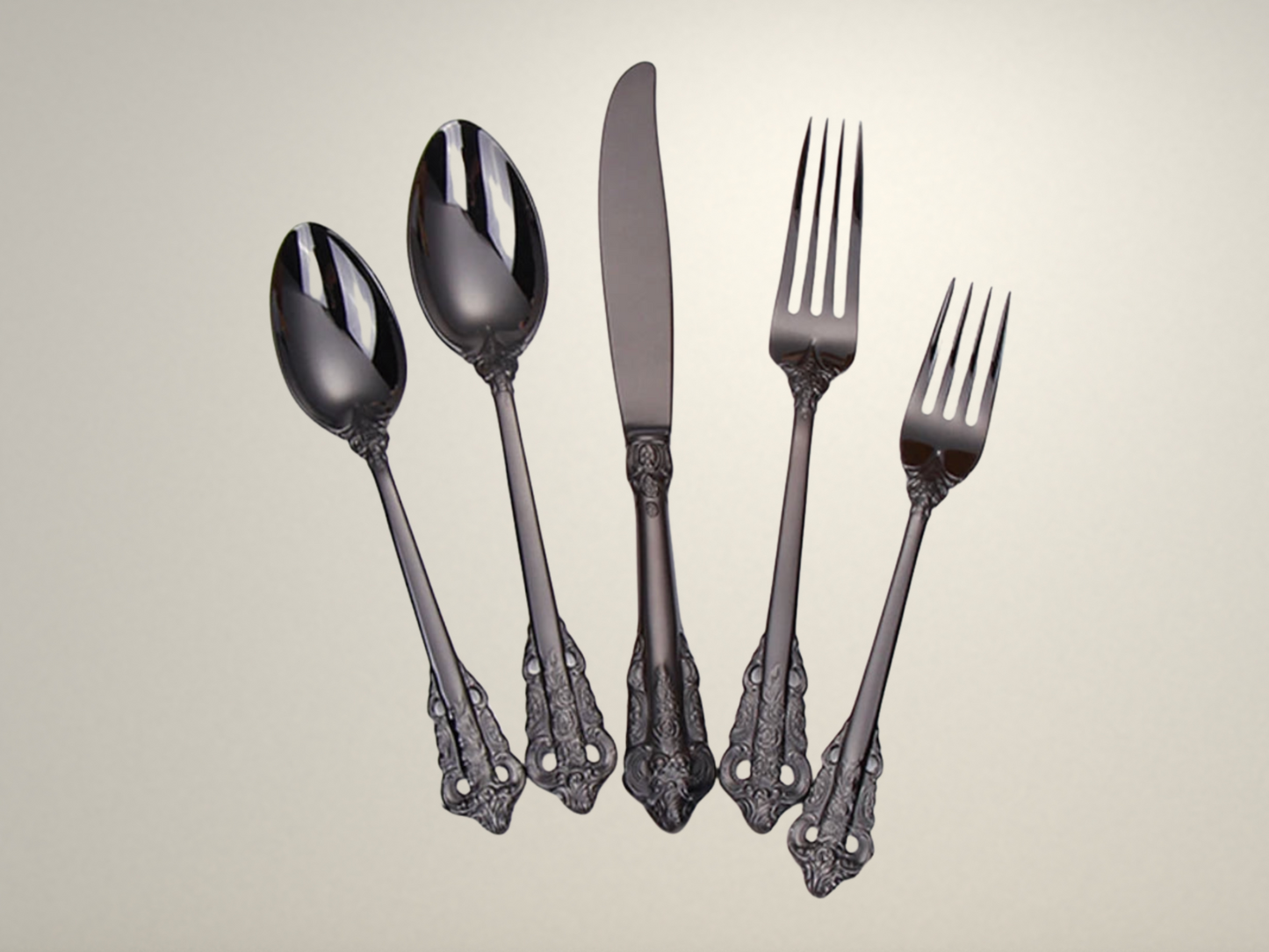 OllaLuxe Gold Plated Cutlery Set – Vintage Luxury Flatware for Elevated Dining