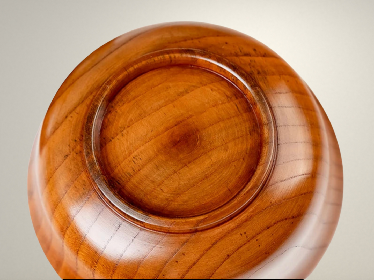OllaLuxe Japanese-Style Wooden Rice & Soup Bowls – Natural Anti-Scalding Tableware