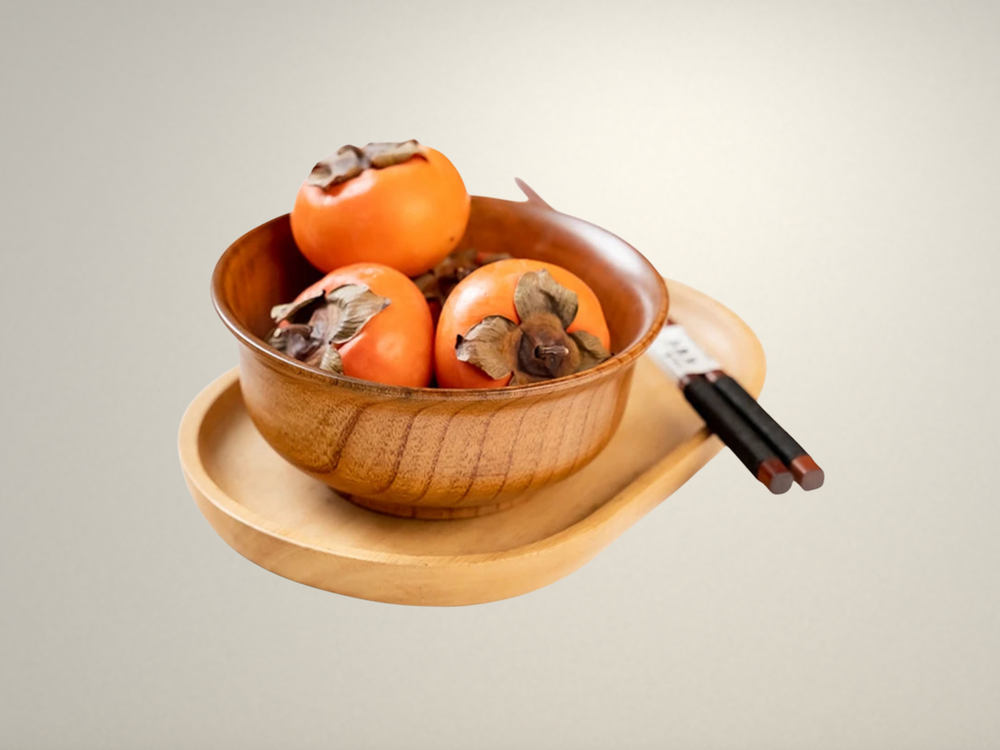 OllaLuxe Japanese-Style Wooden Rice & Soup Bowls – Natural Anti-Scalding Tableware