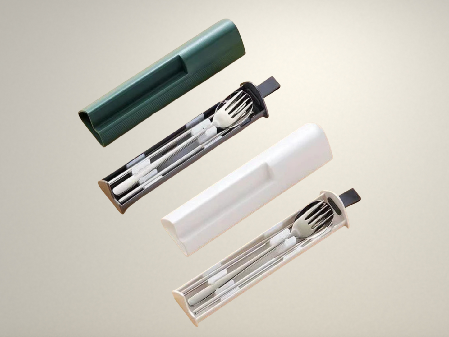 OllaLuxe Portable Stainless Steel Cutlery Set with Travel Case
