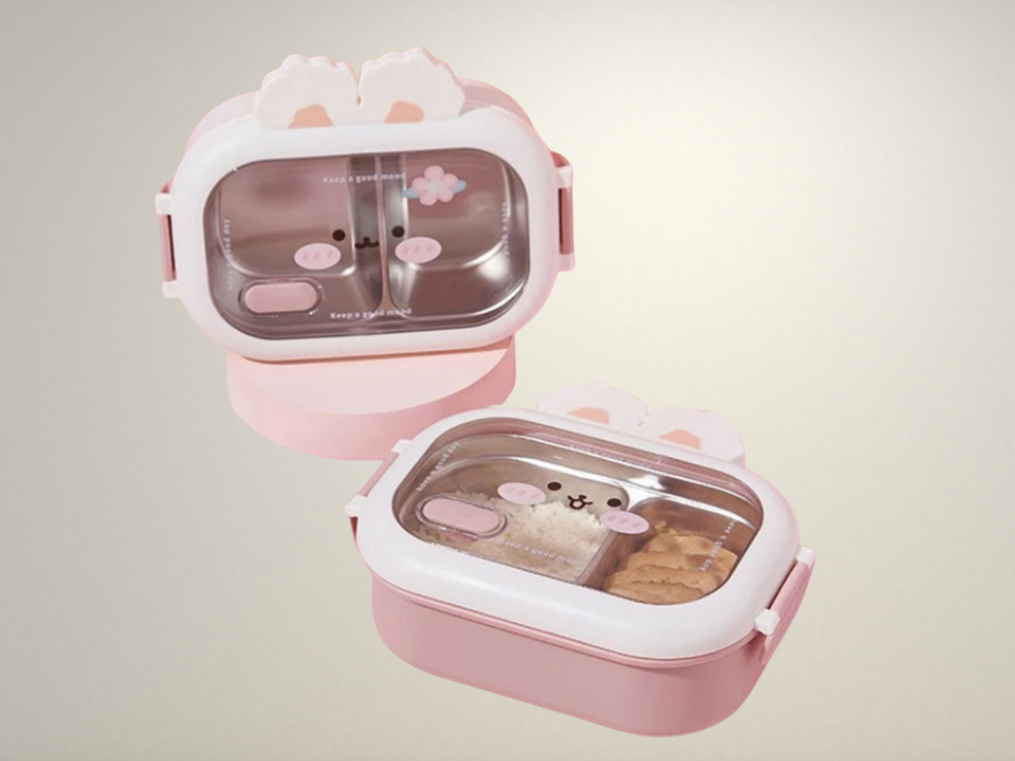 OllaLuxe Stainless Steel Rabbit Design Lunch Box – Cute, Portable & Eco-Friendly