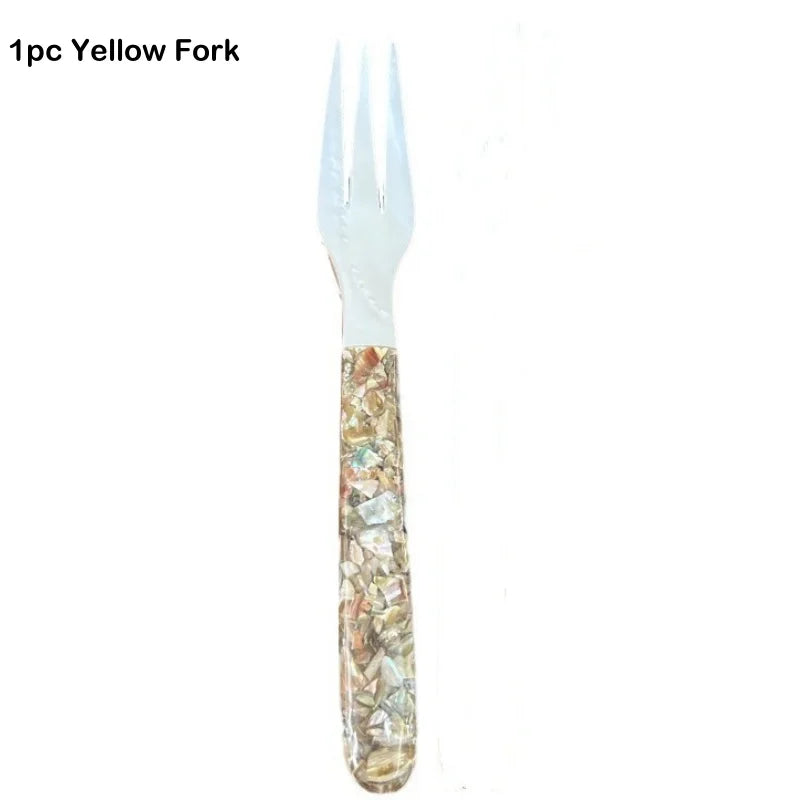 OllaLuxe Natural Shell Dessert & Coffee Spoon – Mother of Pearl Vintage Cutlery