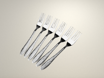 OllaLuxe 11 Gauge Premium Stainless Steel Cutlery Set – 34-Piece Heavy Gauge Hammer Finish