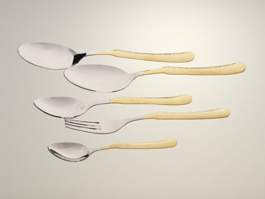 OllaLuxe 24 Karat Pure Gold Plated Stainless Steel 29-Piece Cutlery Set – Lifetime Plating Guarantee