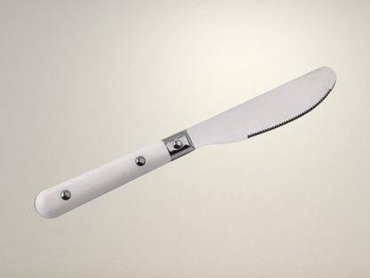 OllaLuxe 3-Piece Cutlery Set - Stainless Steel Knife, Fork & Spoon with Silicone Handles