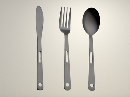 OllaLuxe 6-Piece Premium Travel Cutlery Set – Stainless Steel Utensils with Storage Pouch