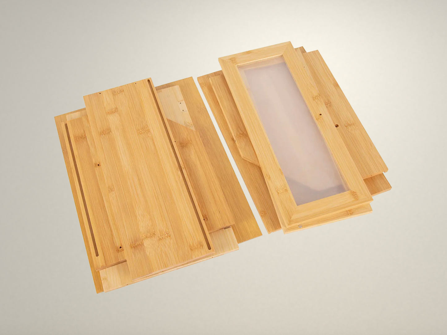 OllaLuxe Bamboo Double-Layer Bread Box – Multi-Purpose Bread & Pastry Storage