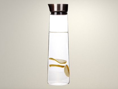 OllaLuxe Glass Carafe with Lid – Elegant Drink Pitcher for Water, Juice & Tea