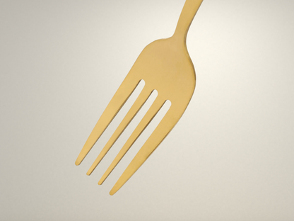 OllaLuxe 24-Piece Stainless Steel Cutlery Set with Stand - Dark Green Handles & Gold Accents