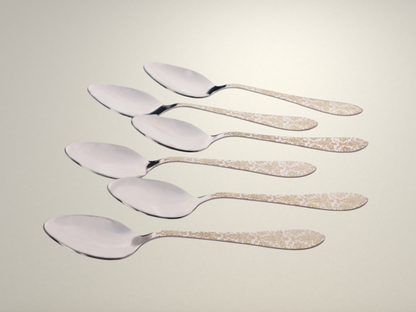 OllaLuxe 6-Piece Flower Stainless Steel Baby Spoon Set