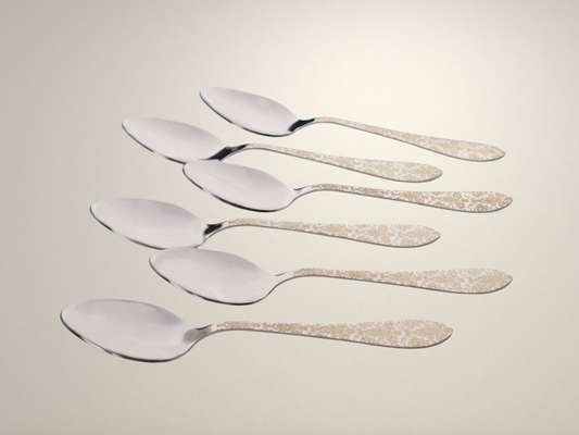 OllaLuxe 6-Piece Flower Stainless Steel Baby Spoon Set