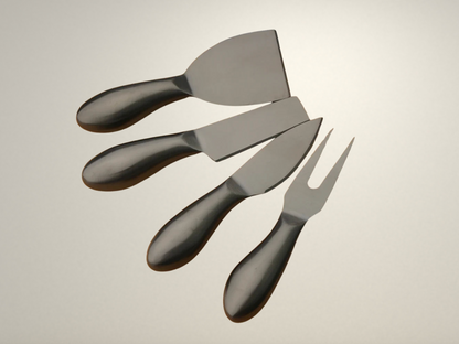 OllaLuxe 6-Piece Stainless Steel Cheese & Butter Cutlery Set – Knives, Grater & Slicers