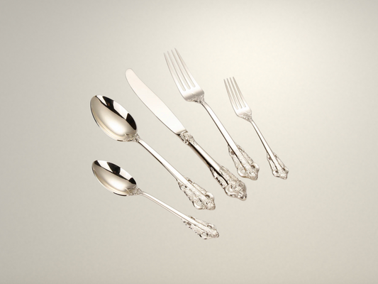 OllaLuxe Gold Plated Cutlery Set – Vintage Luxury Flatware for Elevated Dining