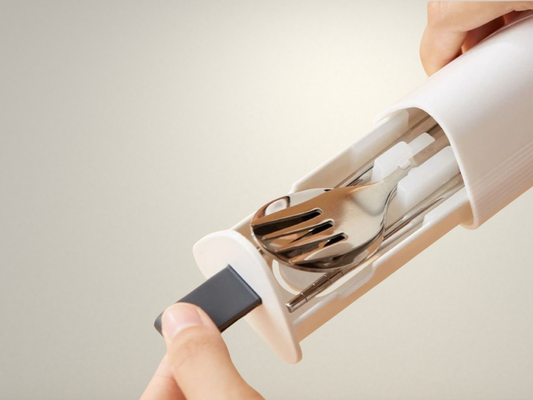 OllaLuxe Portable Stainless Steel Cutlery Set with Travel Case