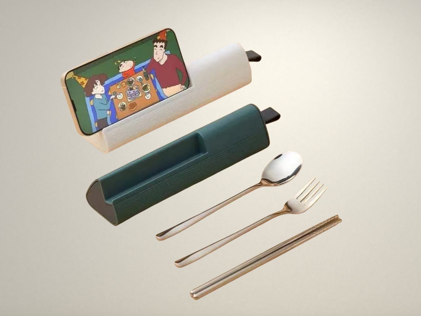 OllaLuxe Portable Stainless Steel Cutlery Set with Travel Case