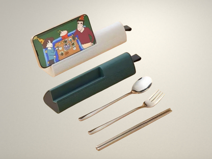 OllaLuxe Portable Stainless Steel Cutlery Set with Travel Case