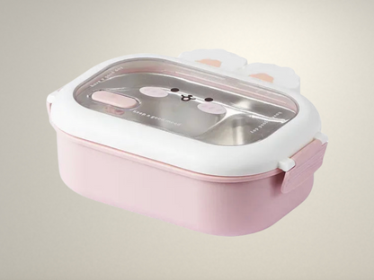 OllaLuxe Stainless Steel Rabbit Design Lunch Box – Cute, Portable & Eco-Friendly