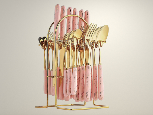 OllaLuxe’s 24-Piece Stainless Steel Spoons & Knives Set