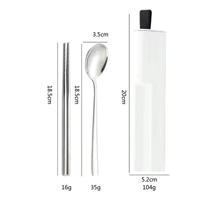 OllaLuxe Portable Stainless Steel Cutlery Set with Travel Case
