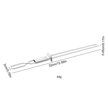 OllaLuxe Double-Needle Stainless Steel BBQ Skewers – Reusable Barbecue Forks