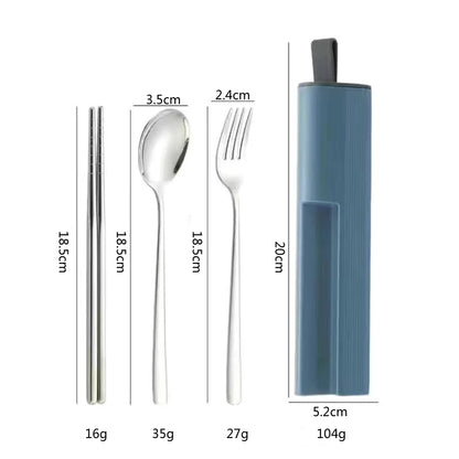 OllaLuxe Portable Stainless Steel Cutlery Set with Travel Case